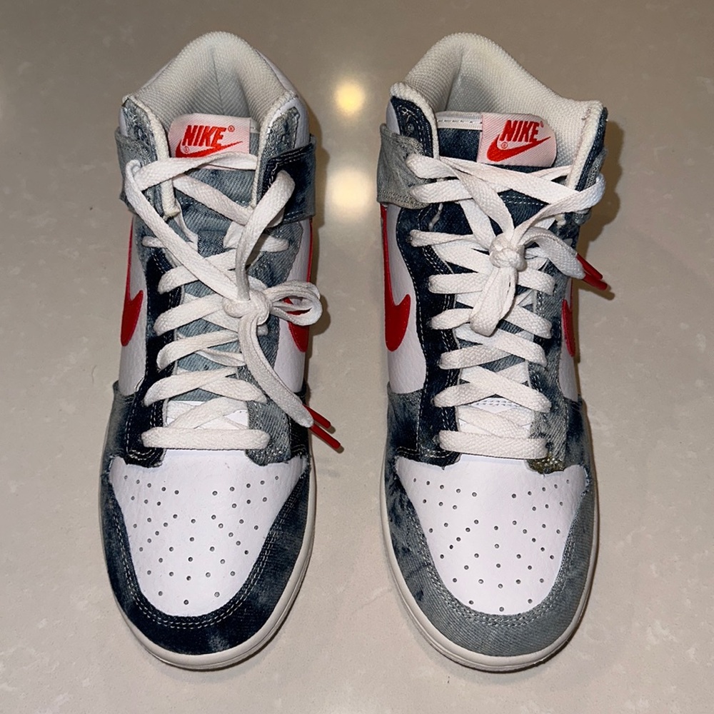 7.5 Washed denim Nike Dunk highs